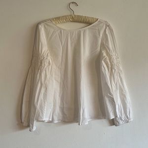 White, Merlette, S, Cotton Blouse